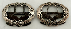 Georgian, George III, Pair of Silver & Steel Buckles. William Pinder, London, circa 1770- 90.