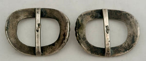 Pair of Early 19th Century Continental White Metal Buckles.