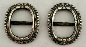 Pair of Early 19th Century Continental White Metal Buckles.