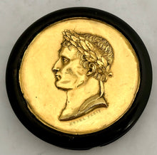 First Half 19th Century Napoleon Bonaparte Portrait Profile Snuff Box, After Eugene Morel.