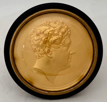 George IV Gilt Metal Portrait Profile Roundel. Stothard After Chantrey & Published by Samuel Parker, XII Argyll Place, London.