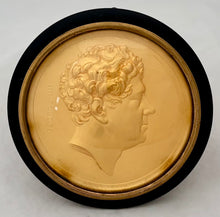 George IV Gilt Metal Portrait Profile Roundel. Stothard After Chantrey & Published by Samuel Parker, XII Argyll Place, London.