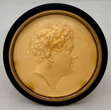 George IV Gilt Metal Portrait Profile Roundel. Stothard After Chantrey & Published by Samuel Parker, XII Argyll Place, London.