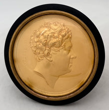 George IV Gilt Metal Portrait Profile Roundel. Stothard After Chantrey & Published by Samuel Parker, XII Argyll Place, London.