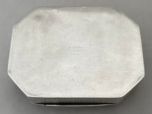 French Silver Table Snuff Box with Collet Set Blister Pearl. Auguste Leroy, Paris, circa 1910. 4.4 troy ounces.