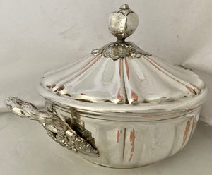 19th Century French Silver Plate on Copper Covered Tureen.