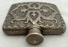 Anglo Indian Silver Hip Flask, Kashmir circa 1880. 4.5 troy ounces.