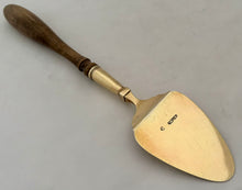 French Provincial Silver Gilt Butter Spade. Imlin of Strasbourg, 18th Century.
