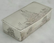 HMS Victory, George V Silver Snuff Box. London 1928 Pairpoint Brothers. 2.6 troy ounces.