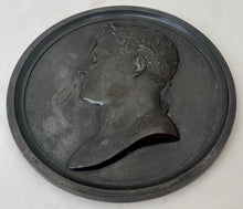 Napoleon Bonaparte Laurel Wreath Crown Portrait Profile Plaque, After Bertrand Andrieu.