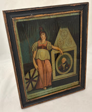 'Brittannia Lamenting The Death of Admiral Lord Nelson', Reverse Glass Picture. Circa 1805.