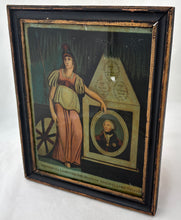 'Brittannia Lamenting The Death of Admiral Lord Nelson', Reverse Glass Picture. Circa 1805.
