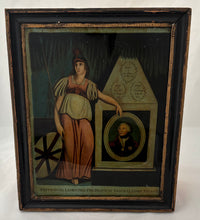 'Brittannia Lamenting The Death of Admiral Lord Nelson', Reverse Glass Picture. Circa 1805.