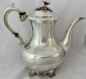 William IV Silver Coffee Pot. London 1832 Richard Pearce & George Burrows. 25 troy ounces.
