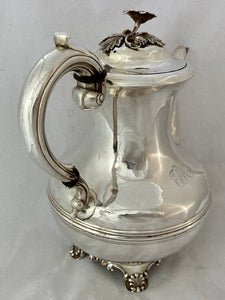 William IV Silver Coffee Pot. London 1832 Richard Pearce & George Burrows. 25 troy ounces.