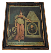 'Brittannia Lamenting The Death of Admiral Lord Nelson', Reverse Glass Picture. Circa 1805.