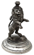 Silver Plated Tudor Crowned Lion Rampant Desk Weight. William Wheatcroft Harrison, Sheffield, circa 1900.