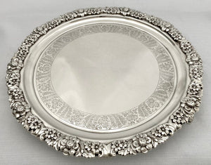Georgian, George III, Silver Salver. Sheffield 1818 S. C. Younge & Co. 44 troy ounces.