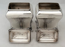 George III Pair of Old Sheffield Plate Armorial Tea Caddies, circa 1770.