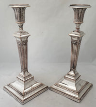 George III, A Pair of Old Sheffield Plate, Adam Taste, Candlesticks, circa 1790.