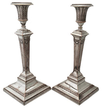 George III, A Pair of Old Sheffield Plate, Adam Taste, Candlesticks, circa 1790.
