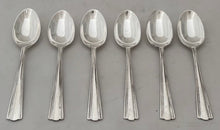 Six George VI Silver Demitasse Coffee Spoons. London 1938, 1.3 troy ounces.