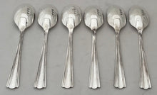 Six George VI Silver Demitasse Coffee Spoons. London 1938, 1.3 troy ounces.