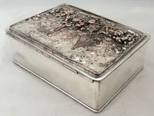 Large French Silver Plated Figural Relief Casket.