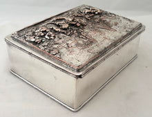 Large French Silver Plated Figural Relief Casket.