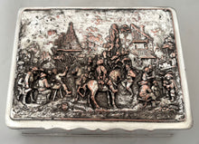 Large French Silver Plated Figural Relief Casket.