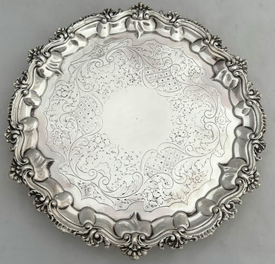 William IV Silver Salver. London 1836 William Brown. 22 troy ounces.