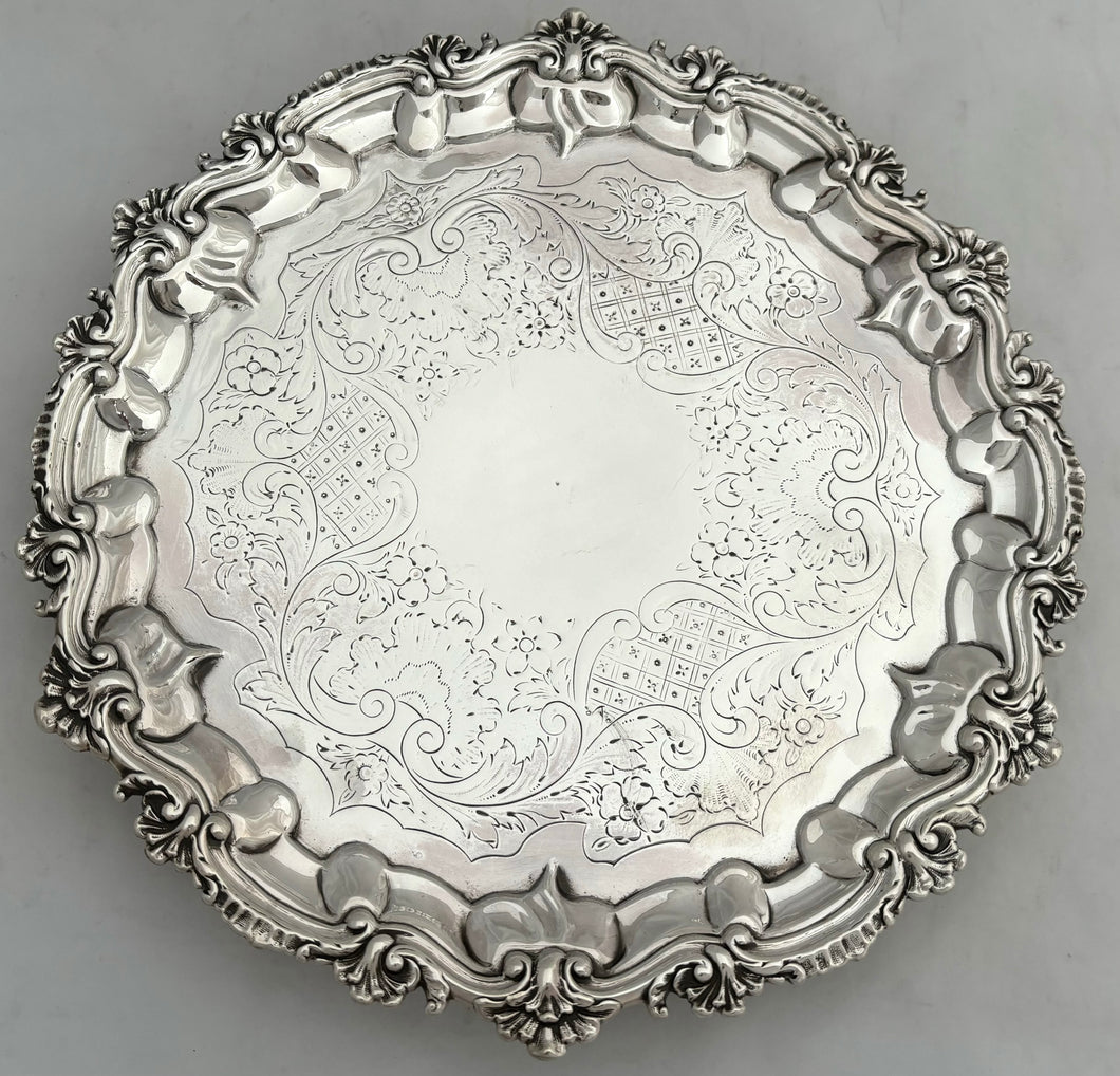 William IV Silver Salver. London 1836 William Brown. 22 troy ounces.