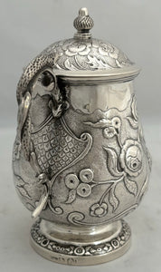 Anglo Indian Silver Covered Mug. Middleton & Co. Calcutta, circa 1830. 8.8 troy ounces.