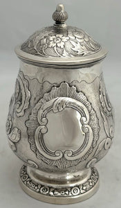 Anglo Indian Silver Covered Mug. Middleton & Co. Calcutta, circa 1830. 8.8 troy ounces.