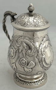 Anglo Indian Silver Covered Mug. Middleton & Co. Calcutta, circa 1830. 8.8 troy ounces.