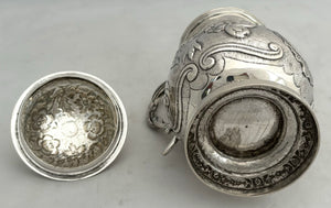 Anglo Indian Silver Covered Mug. Middleton & Co. Calcutta, circa 1830. 8.8 troy ounces.