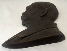 Otto von Bismarck Cast Iron Relief Portrait Bust Plaque.