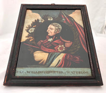 'The Duke of Wellington, Victor of Waterloo' Reverse Glass Mezzotint, circa 1815.