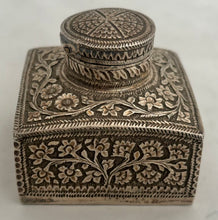 Anglo Indian Silver Inkwell, Kashmir circa 1890. 2.5 troy ounces.