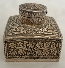 Anglo Indian Silver Inkwell, Kashmir circa 1890. 2.5 troy ounces.