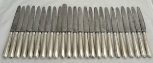 Field Marshal Sir Alured Clarke GCB, Commander-in-Chief India, Twenty Four Silver Handled Table Knives. London 1801 Moses Brent.