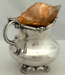 Late Georgian Old Sheffield Plate Baluster Cream Jug. Matthew Boulton, circa 1835.