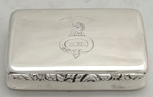 George IV Scottish Silver Snuff Box, Crested for Murdoch. Edinburgh 1822 Richard Haxton. 3.4 troy ounces.