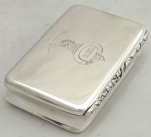 George IV Scottish Silver Snuff Box, Crested for Murdoch. Edinburgh 1822 Richard Haxton. 3.4 troy ounces.