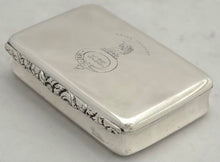 George IV Scottish Silver Snuff Box, Crested for Murdoch. Edinburgh 1822 Richard Haxton. 3.4 troy ounces.