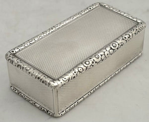 Georgian, George IV, Silver Snuff Box. London 1830 Edward Edwards II. 3.6 troy ounces.