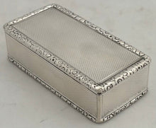 Georgian, George IV, Silver Snuff Box. London 1830 Edward Edwards II. 3.6 troy ounces.