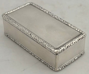 Georgian, George IV, Silver Snuff Box. London 1830 Edward Edwards II. 3.6 troy ounces.