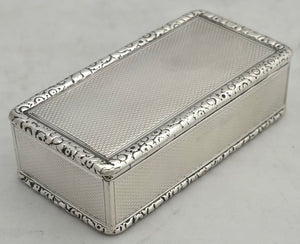 Georgian, George IV, Silver Snuff Box. London 1830 Edward Edwards II. 3.6 troy ounces.