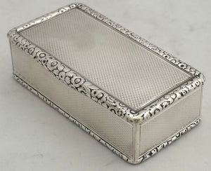 Georgian, George IV, Silver Snuff Box. London 1830 Edward Edwards II. 3.6 troy ounces.